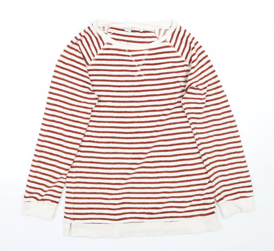 NEXT Womens White Striped  Pullover Jumper Size 6