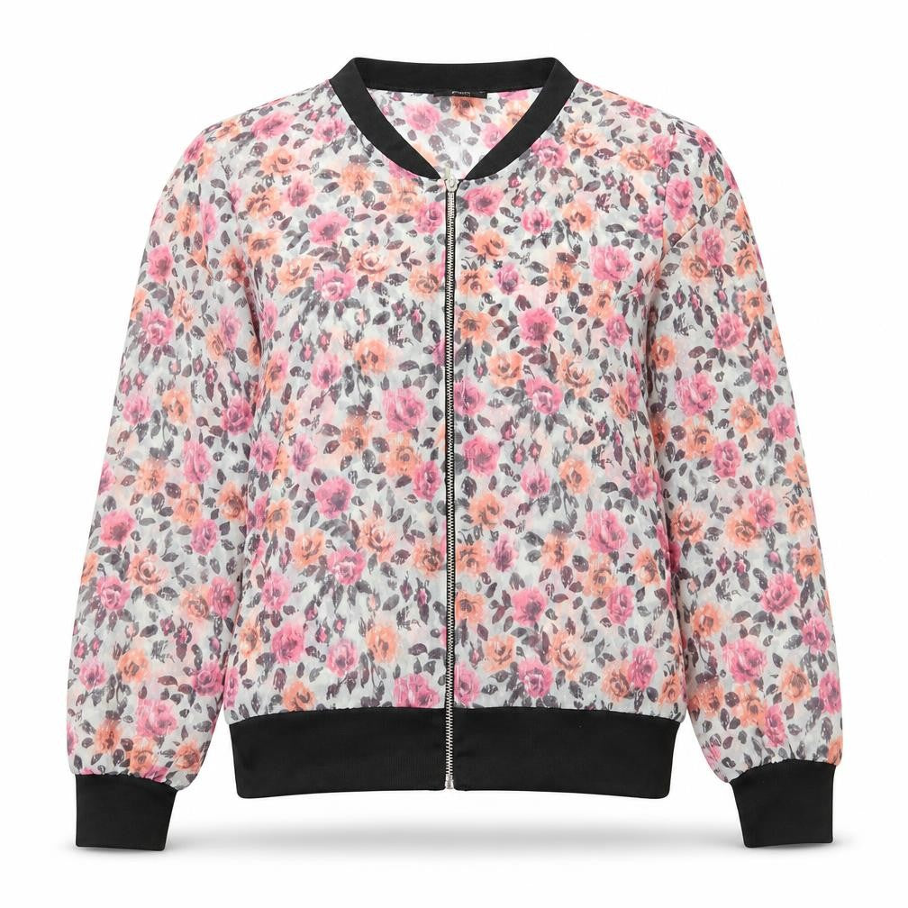 F&F Womens Black Floral  Jacket  Size 8