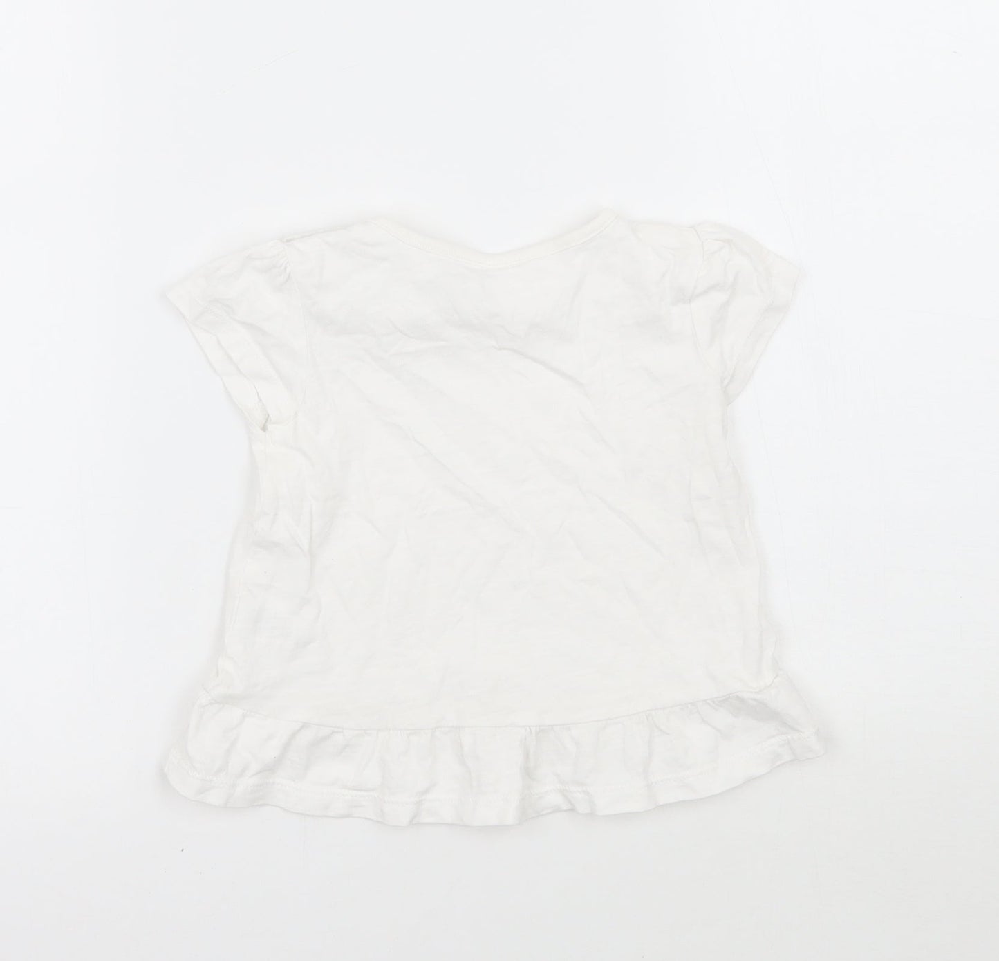 TU Girls White   Basic T-Shirt Size 12 Months