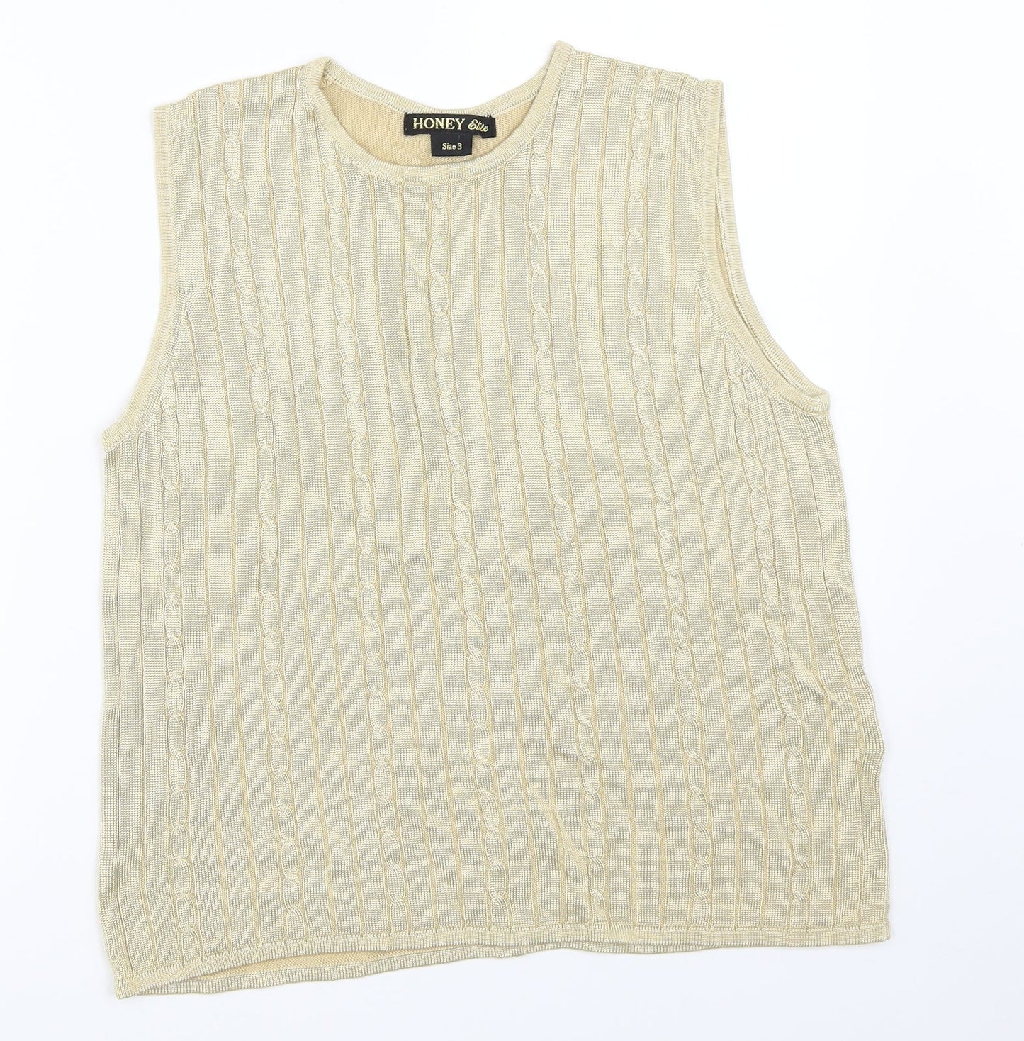 HONEY Womens Beige   Basic Tank Size M