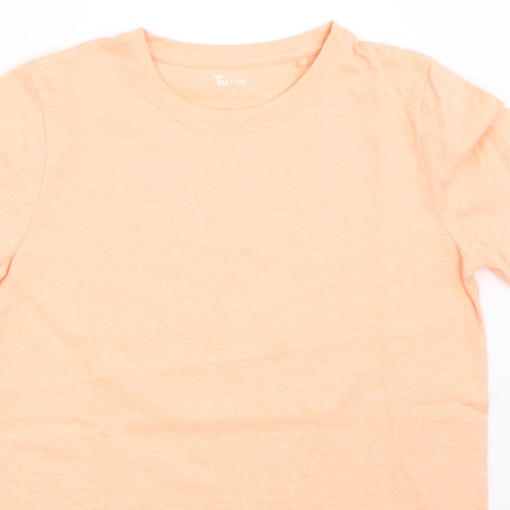TU Boys Orange   Basic T-Shirt Size 11 Years