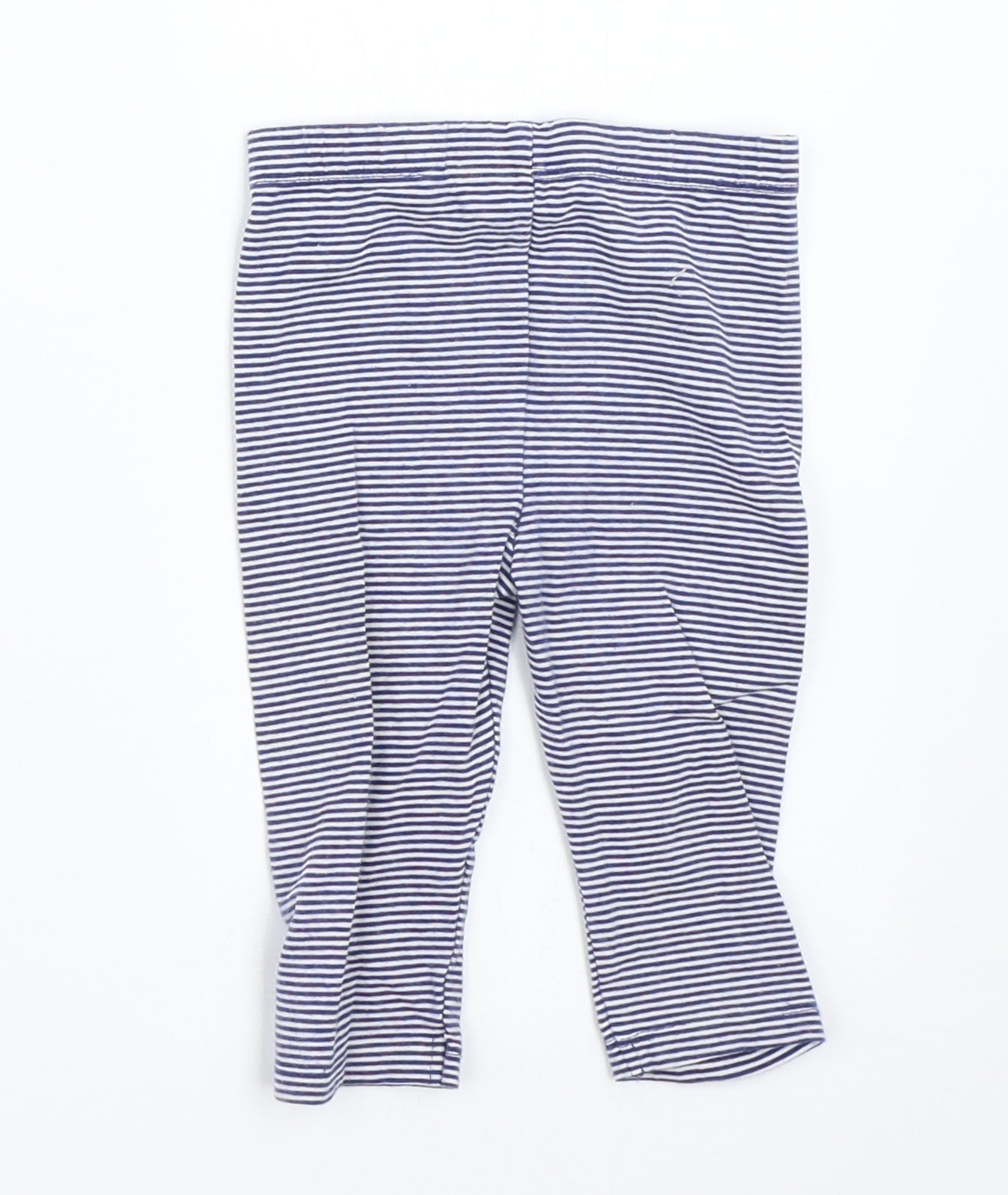 George Girls Blue Striped  Capri Trousers Size 6-9 Months