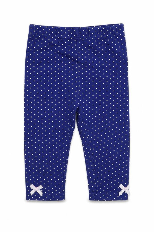 George Girls Blue Spotted  Capri Trousers Size 6-9 Months