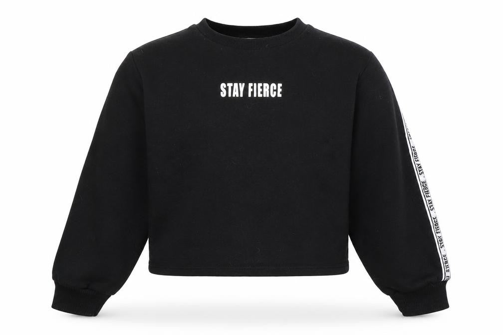 Candy Couture Girls Black   Pullover Sweatshirt Size 14 Years