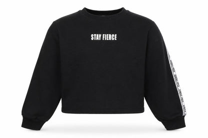 Candy Couture Girls Black   Pullover Sweatshirt Size 14 Years