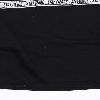 Candy Couture Girls Black   Pullover Sweatshirt Size 14 Years