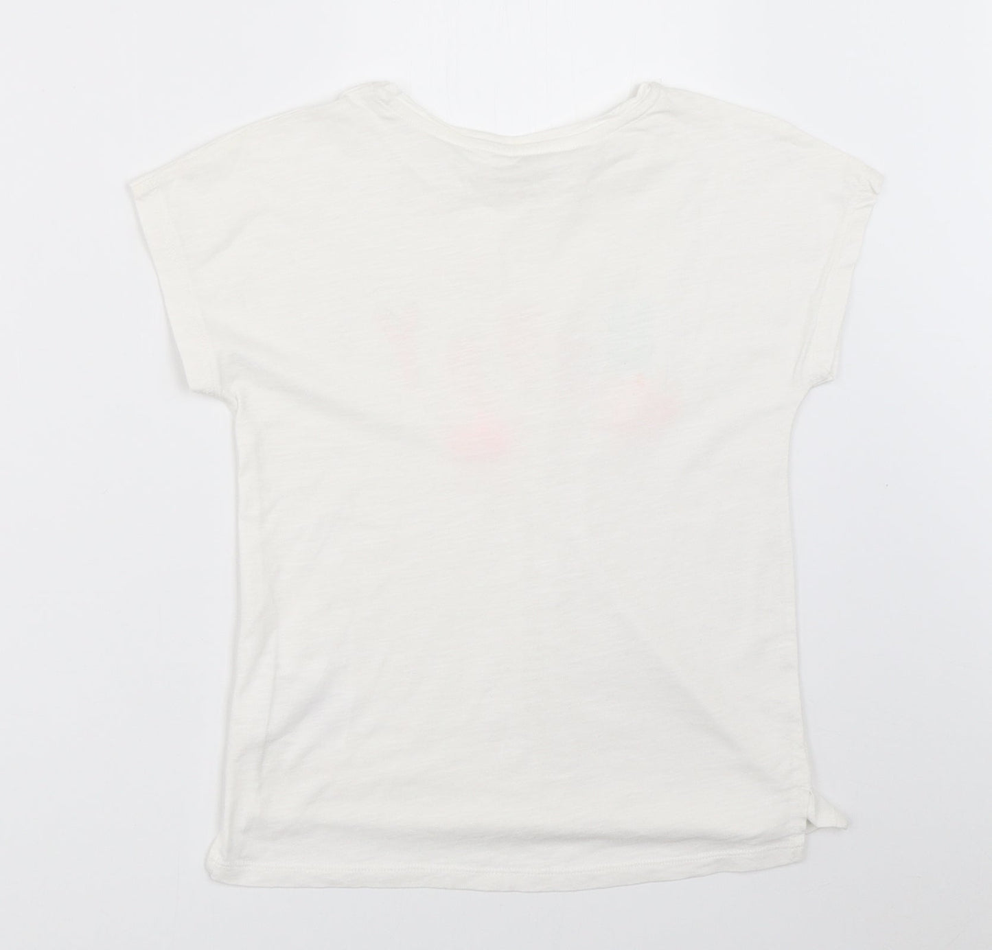 H&M Girls White   Basic T-Shirt Size 7-8 Years