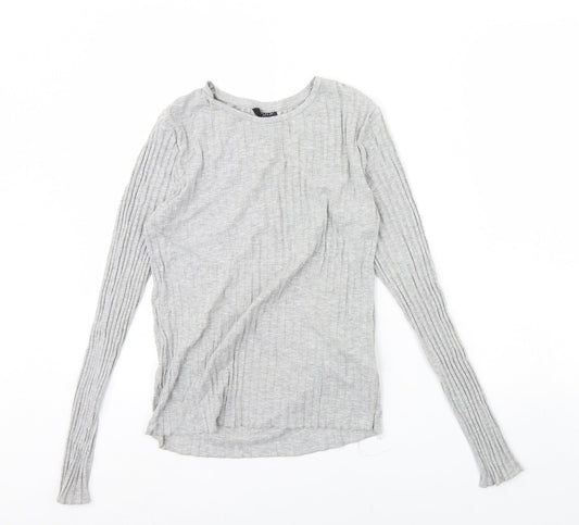 Topshop Womens Grey   Basic Blouse Size 14