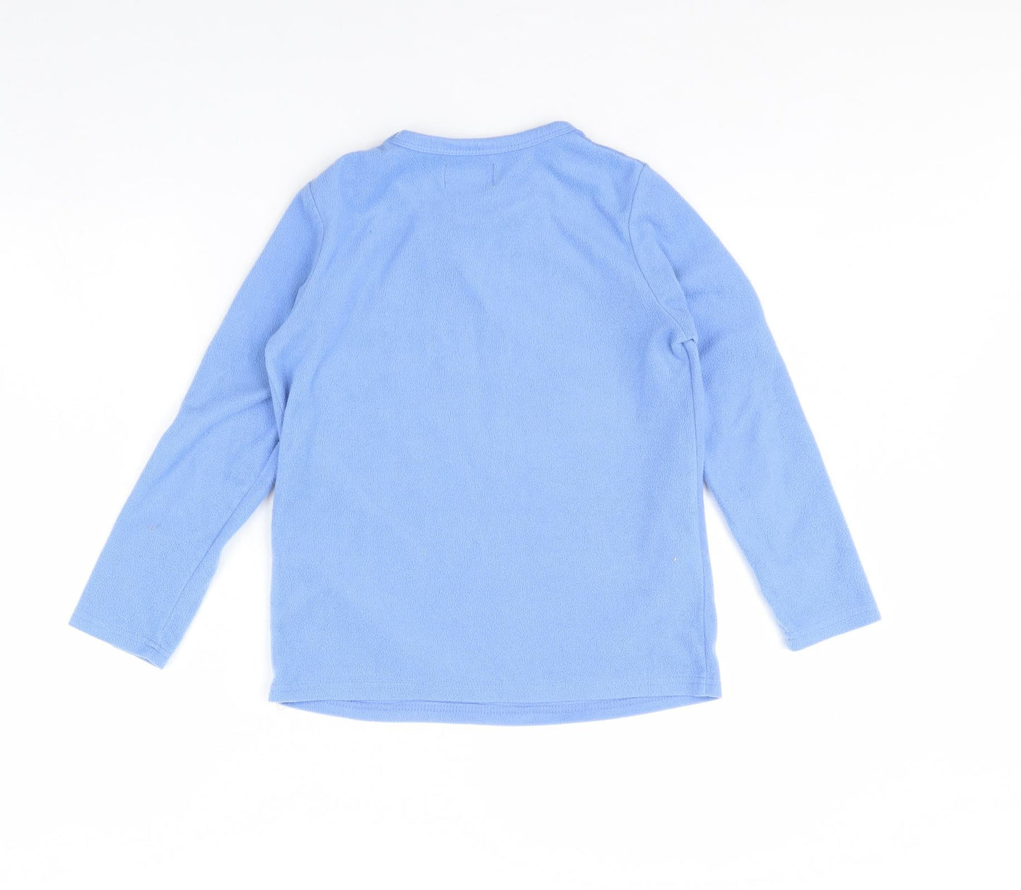 PJ Collections Girls Blue Solid Fleece Cami Pyjama Top Size 11 Years