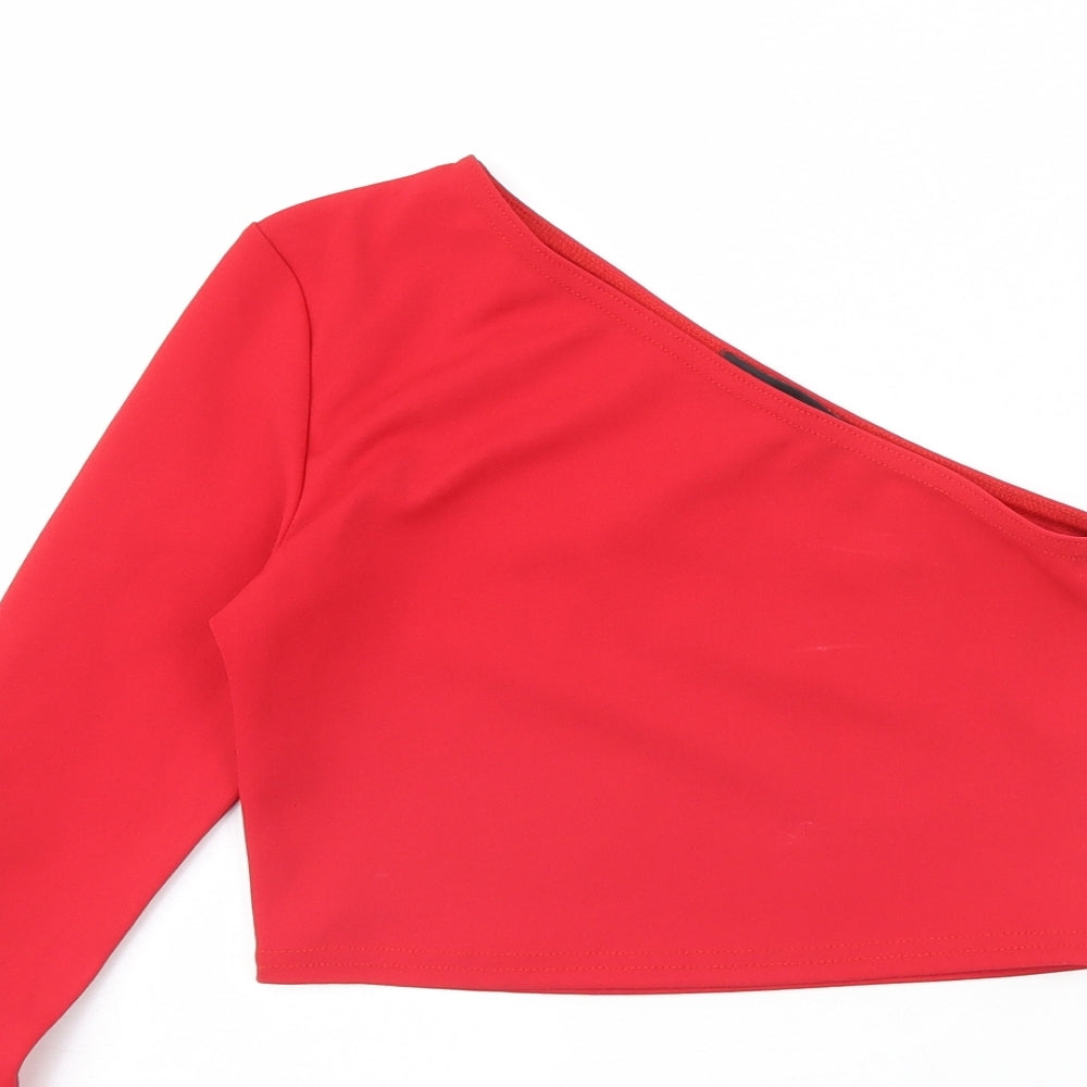 Misspap Womens Red   Basic Blouse Size S