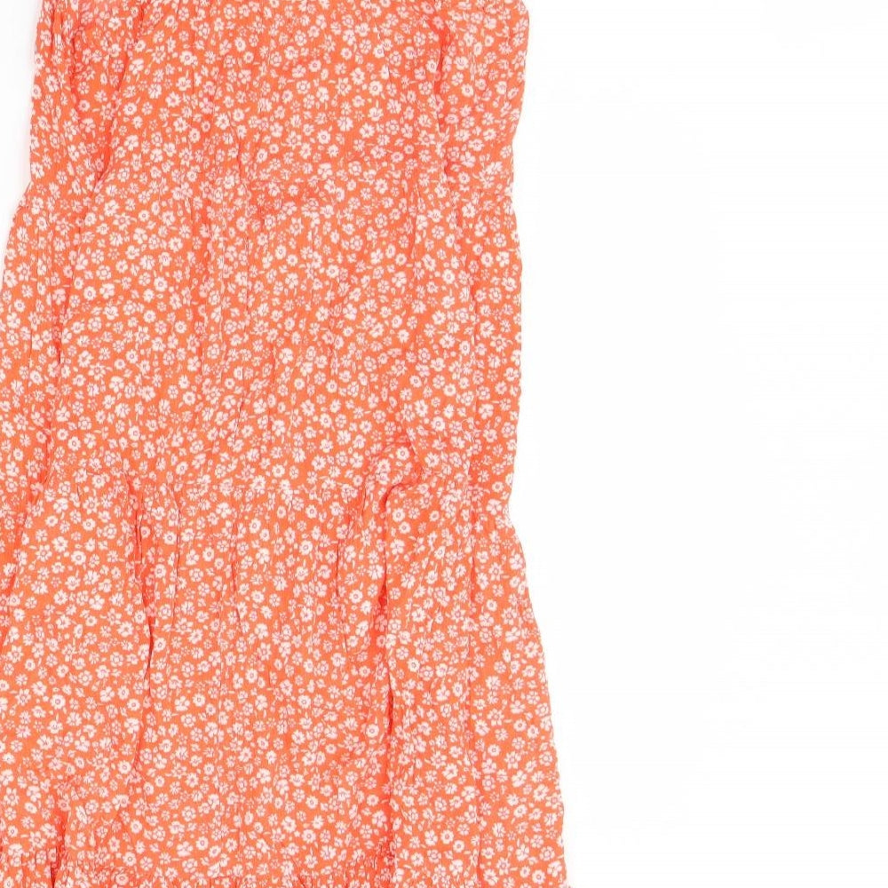 Primark Womens Orange Floral  Shift  Size 8