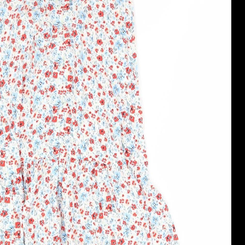 Primark Womens White Floral  Mini  Size 6
