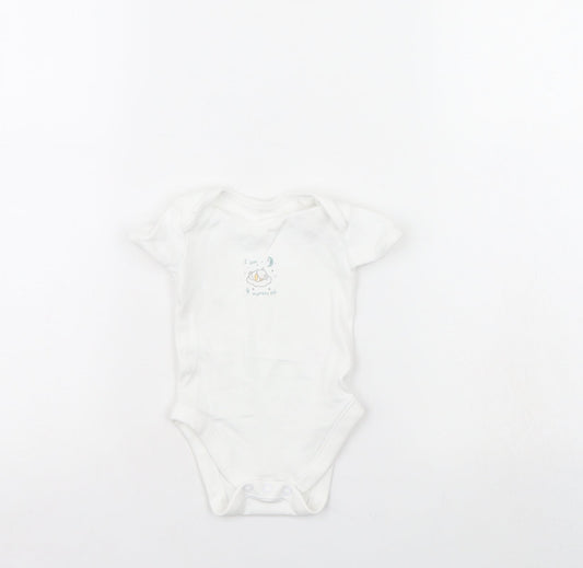 George Baby White   Babygrow One-Piece Size 3-6 Months  - I am four months old