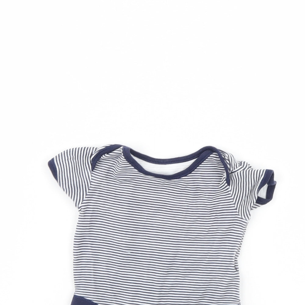 George Baby White Striped  Babygrow One-Piece Size 3-6 Months