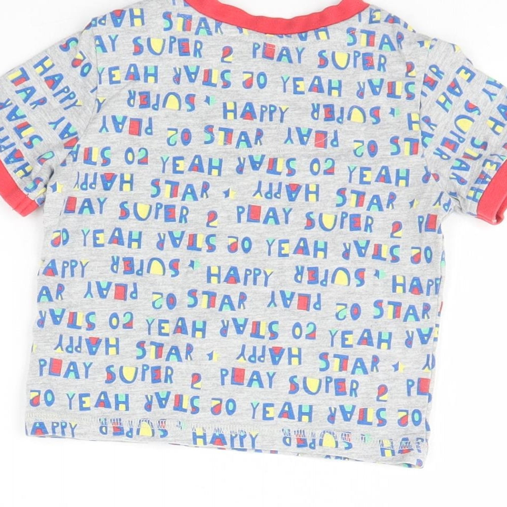 TU Baby Grey Spotted  Basic T-Shirt Size 6-9 Months  - star