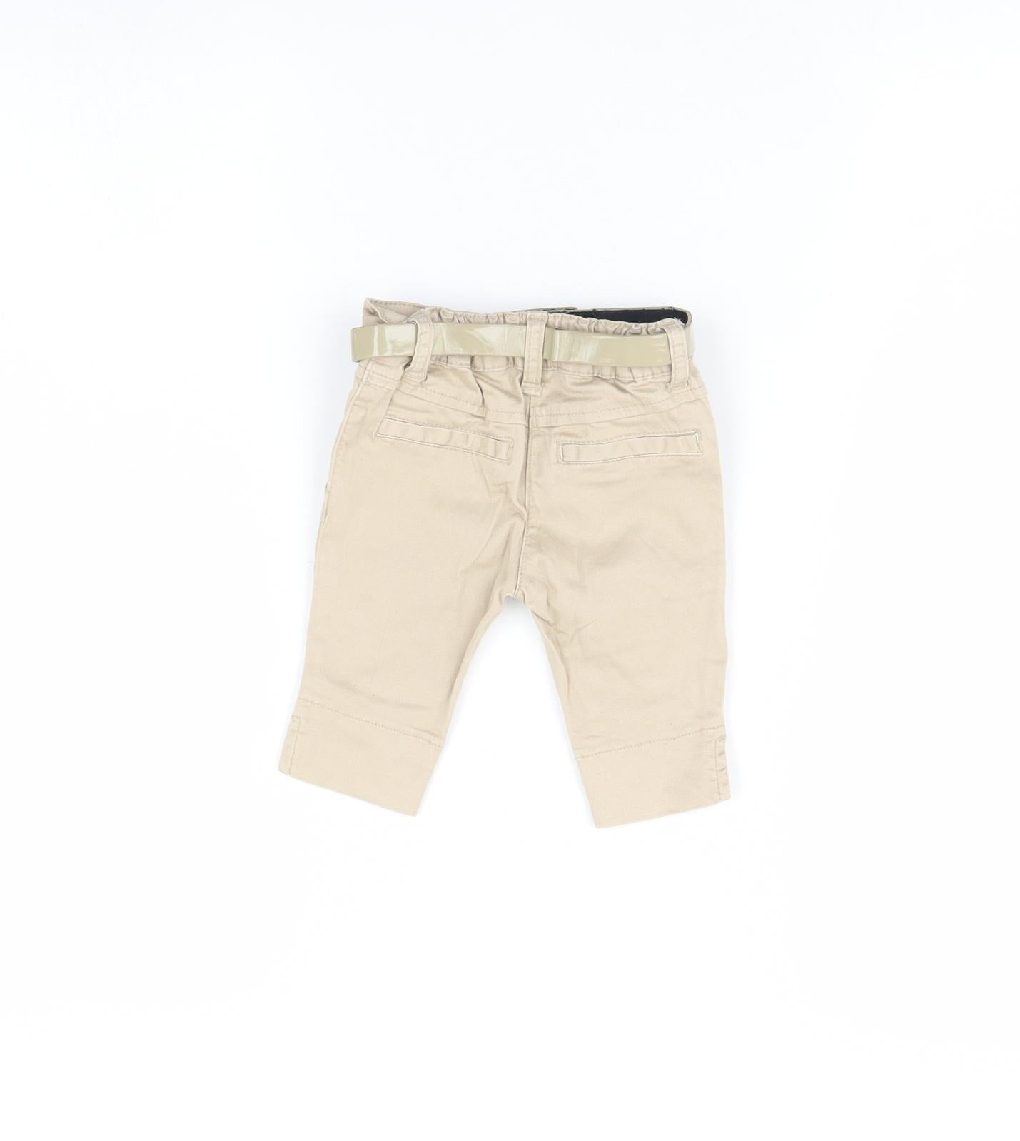 Preworn Baby Beige  Denim Capri Jeans Size 3-6 Months