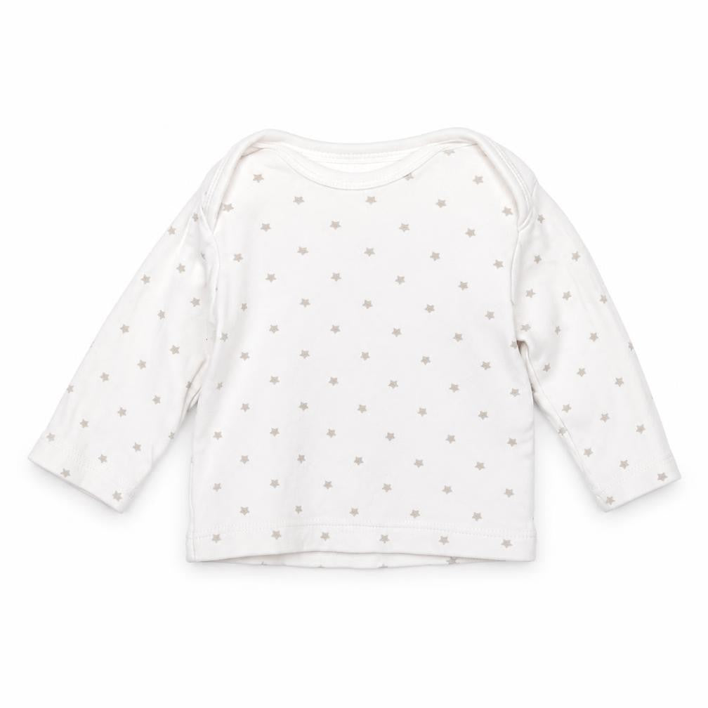 Preworn Baby White Spotted  Basic T-Shirt Size 0-3 Months