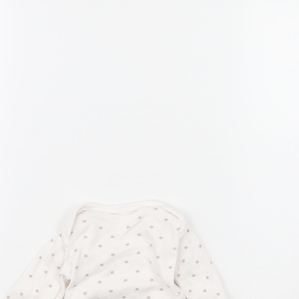 Preworn Baby White Spotted  Basic T-Shirt Size 0-3 Months