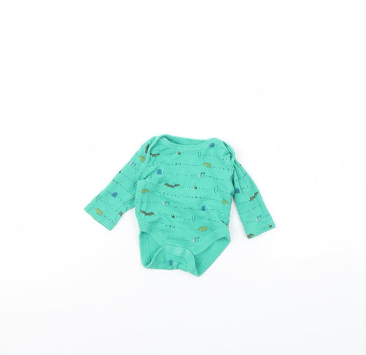 Primark Baby Green Spotted  Babygrow One-Piece Size 0-3 Months