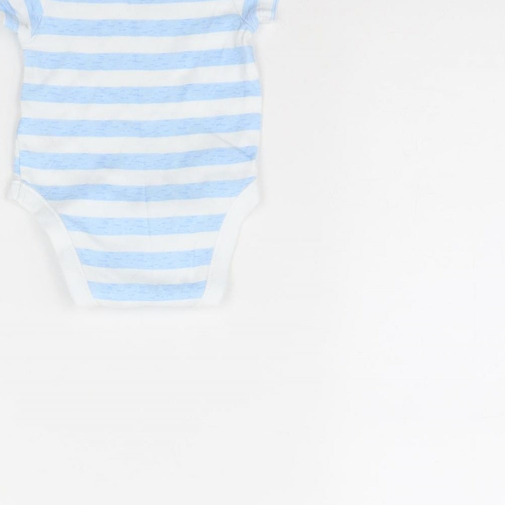 George Baby Blue Striped  Babygrow One-Piece Size 3-6 Months