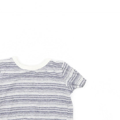 Close-up detail of Next Baby Blue Spotted Basic T-Shirt, size 12, Months