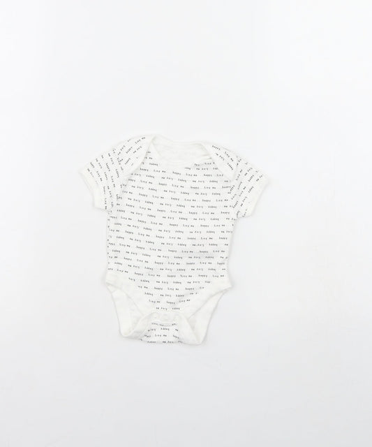 Primark Baby White   Babygrow One-Piece Size 0-3 Months  - TINY ME