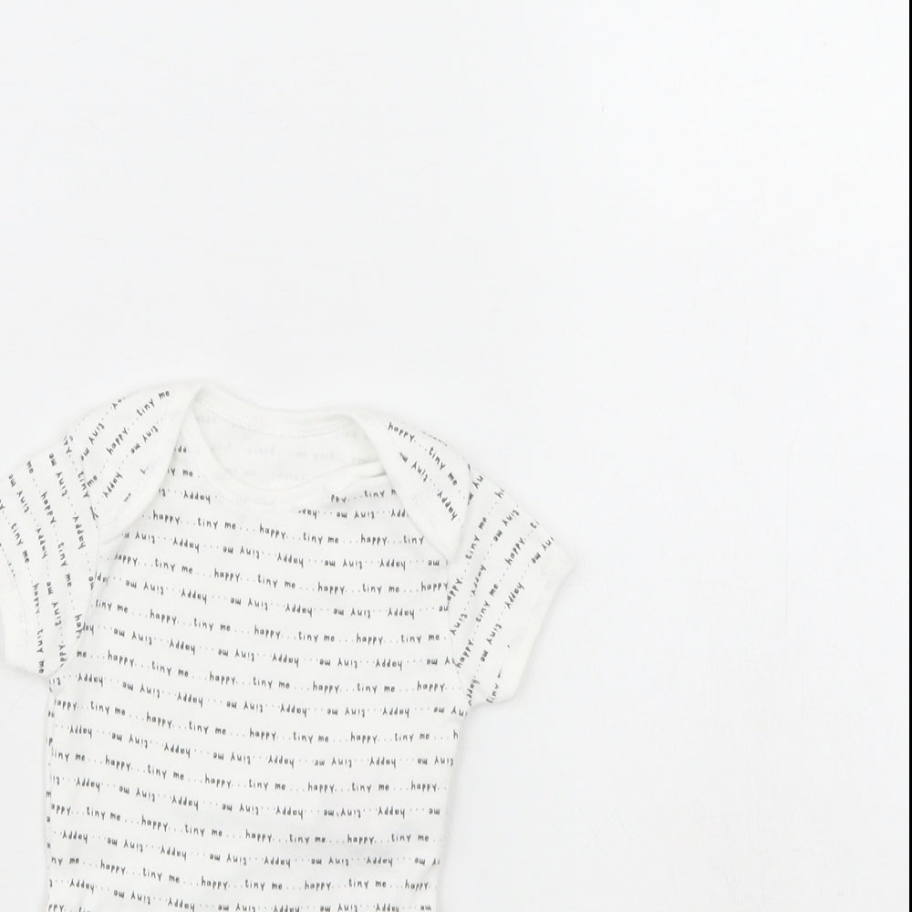 Primark Baby White   Babygrow One-Piece Size 0-3 Months  - TINY ME