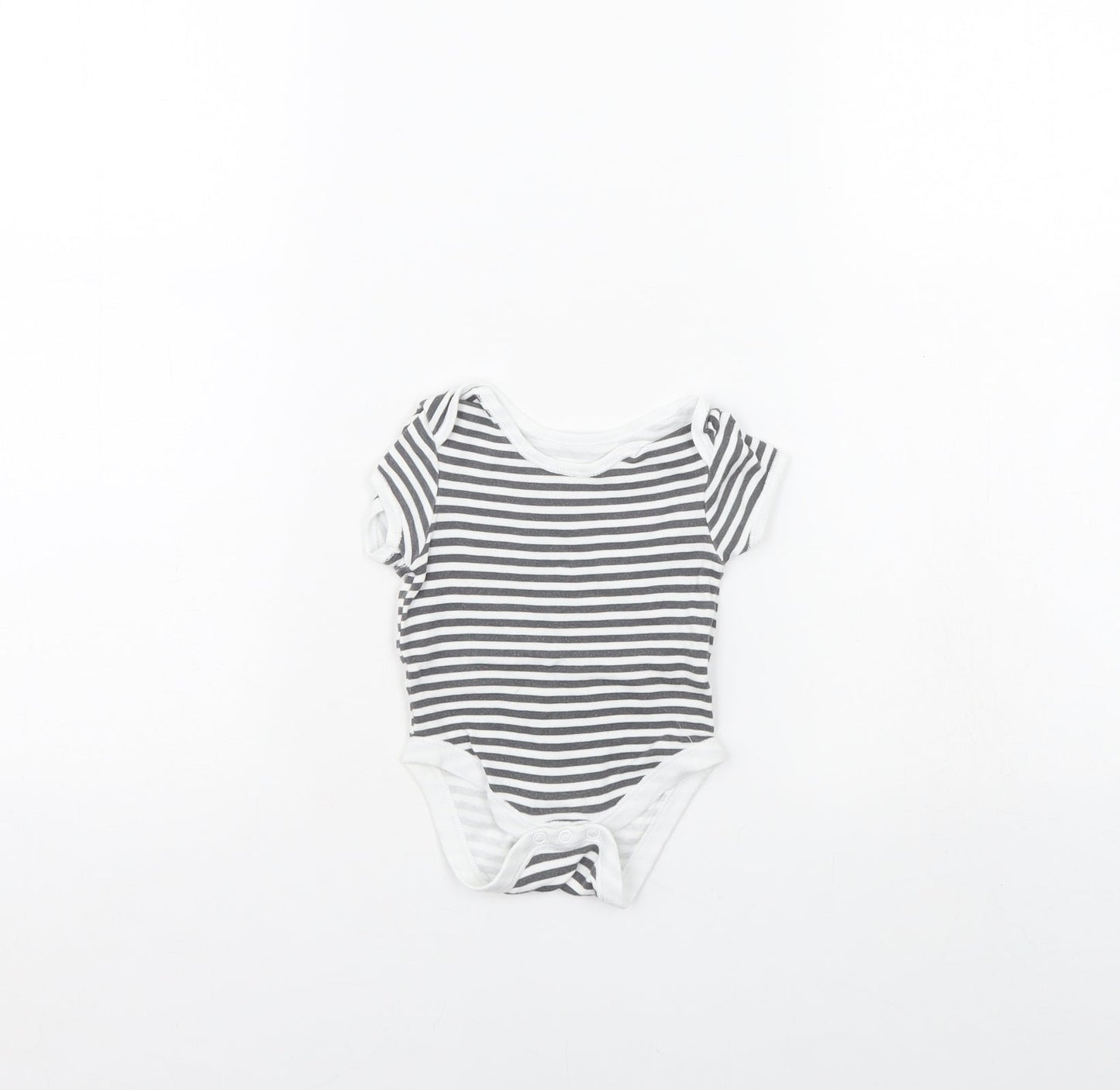 Primark Baby Grey Striped  Babygrow One-Piece Size 0-3 Months