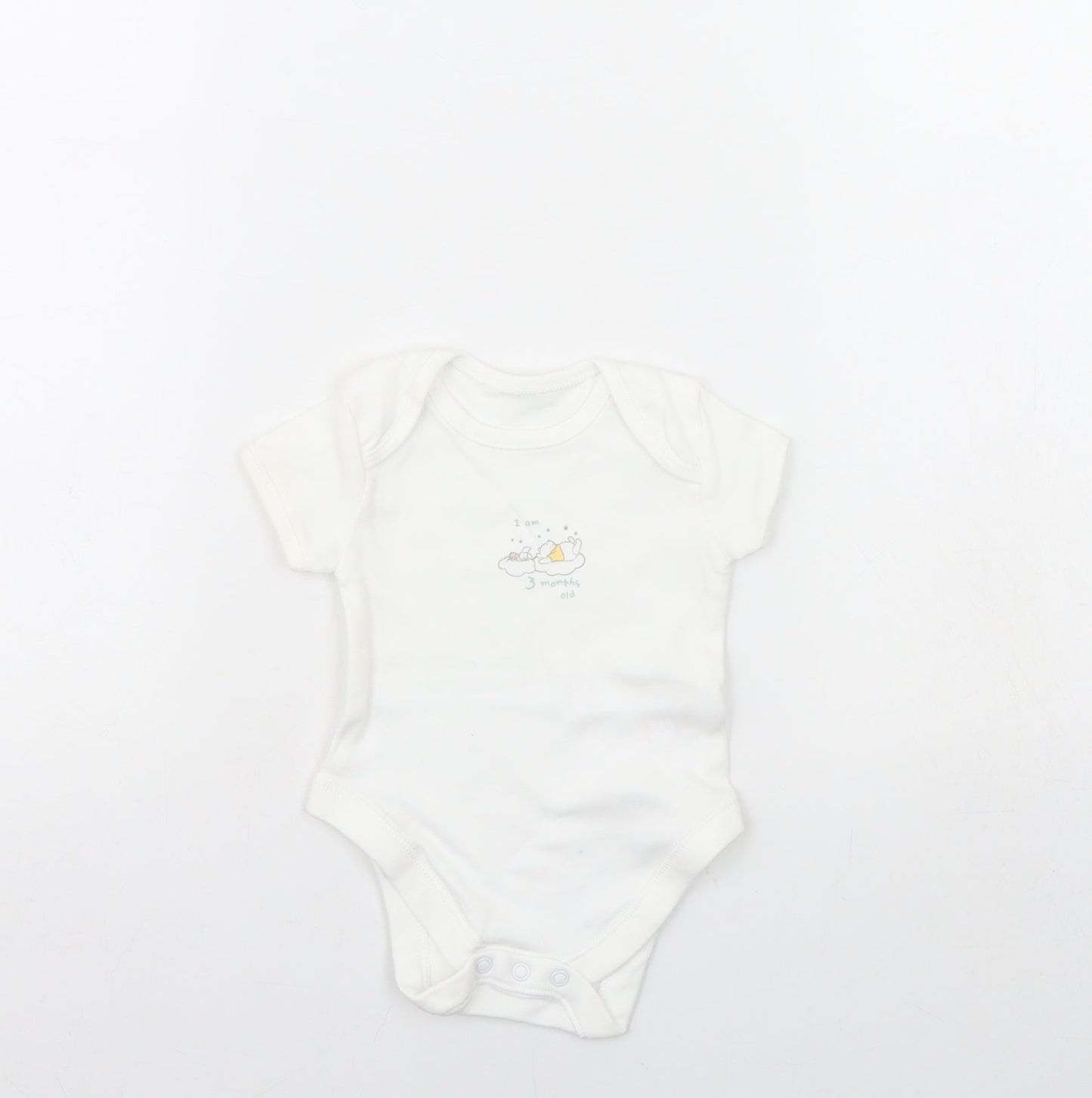 George Baby White   Babygrow One-Piece Size 0-3 Months