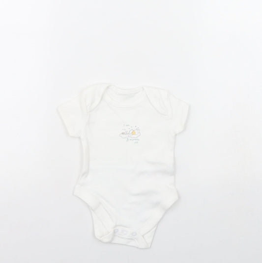 George Baby White   Babygrow One-Piece Size 0-3 Months