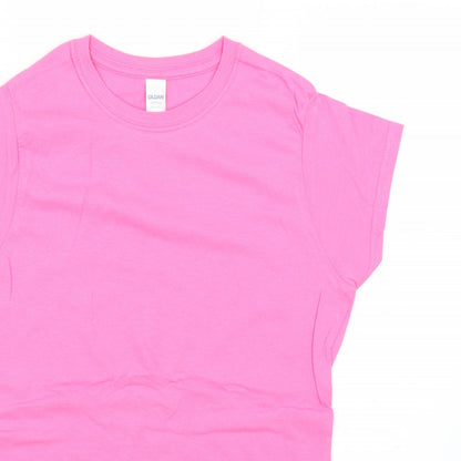 Preloved Gildan Womens Pink   Basic T-Shirt Size M - Detail