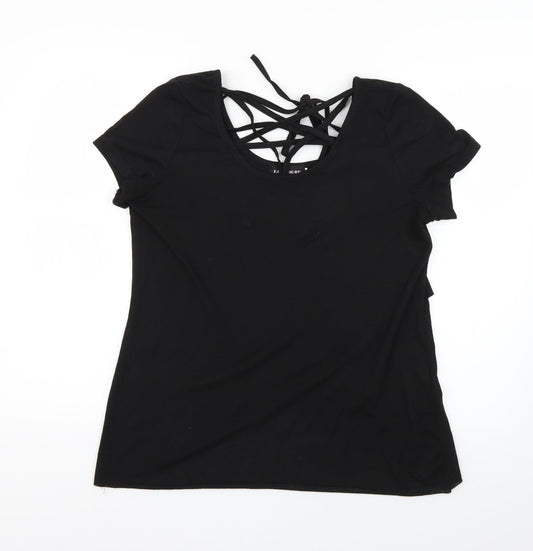 fancy cube Womens Black   Basic T-Shirt Size XL