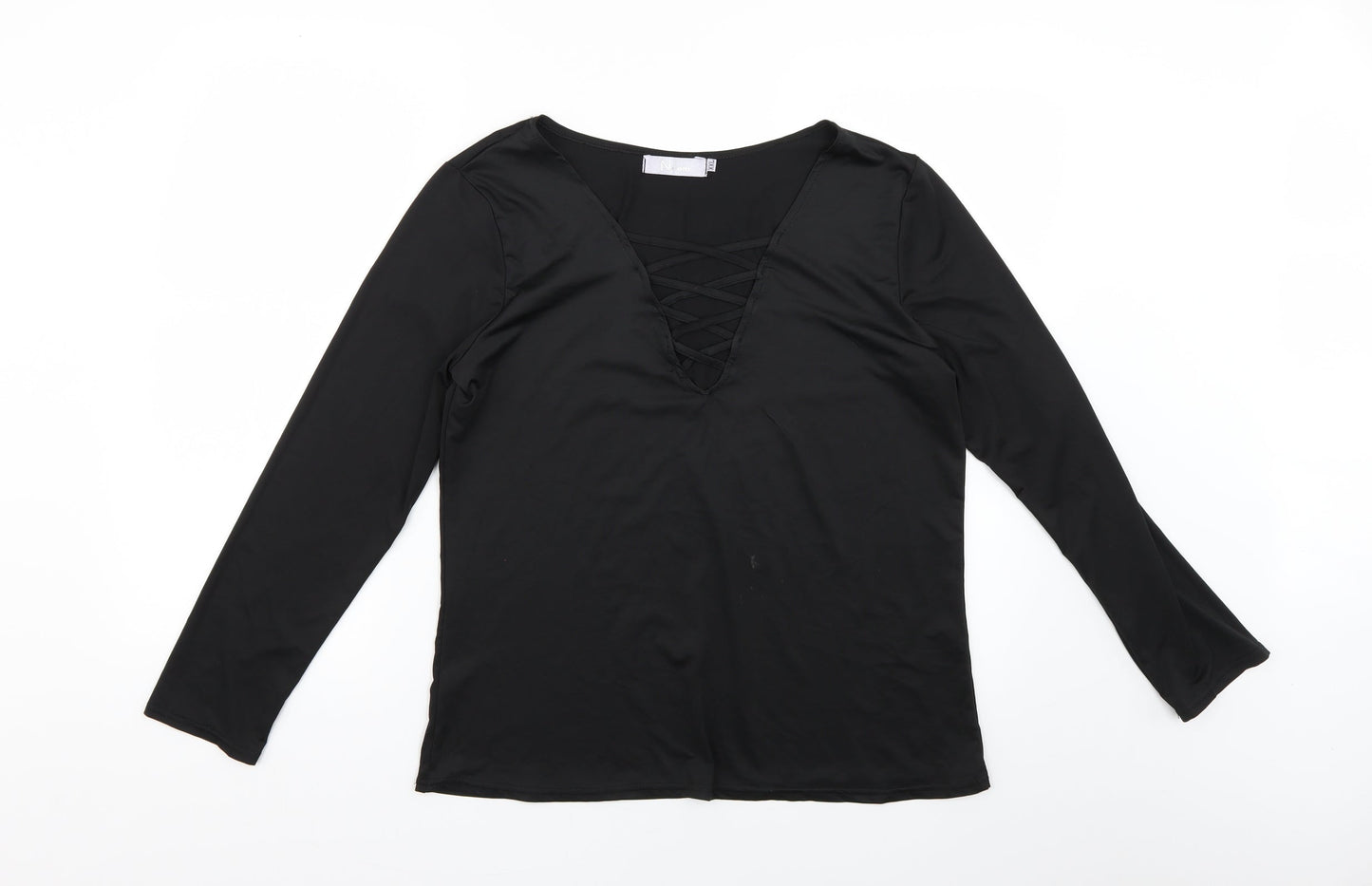nuoxi Womens Black   Basic T-Shirt Size 2XL
