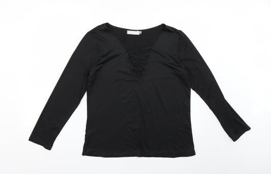 nuoxi Womens Black   Basic T-Shirt Size 2XL