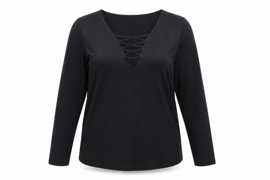 nuoxi Womens Black   Basic T-Shirt Size 2XL