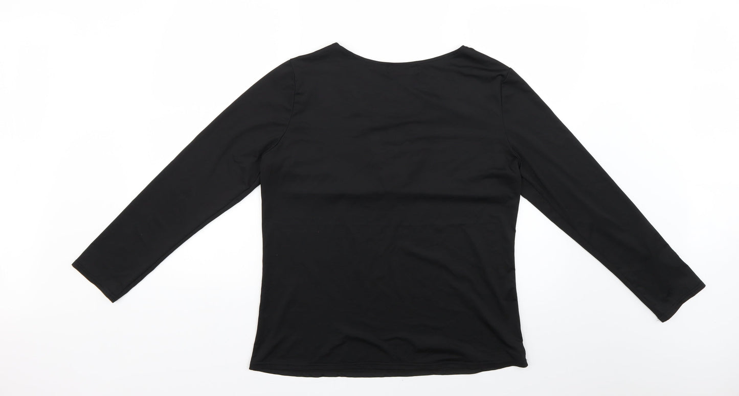nuoxi Womens Black   Basic T-Shirt Size 2XL