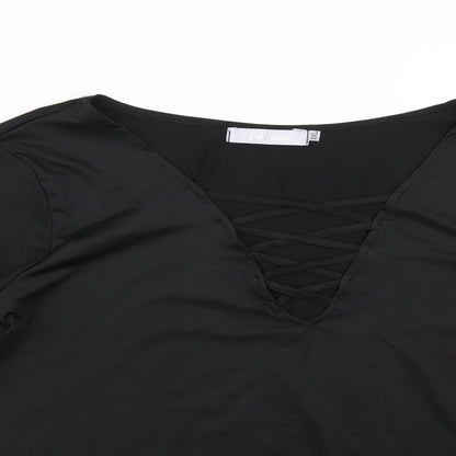 nuoxi Womens Black   Basic T-Shirt Size 2XL