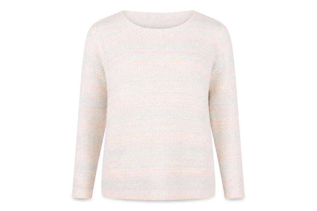 yassica Womens Pink Striped  Pullover Jumper Size XL