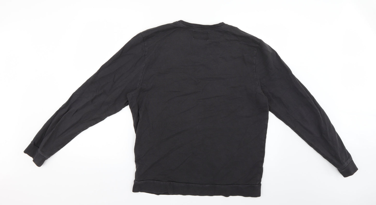sedgwick & cedar Womens Black Geometric  Pullover Jumper Size M