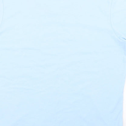 isabelle Womens Blue Geometric  Basic T-Shirt Size M