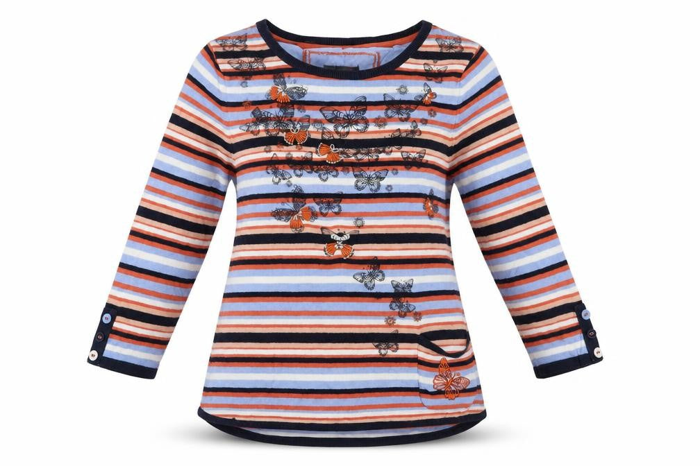 Per Una Womens Multicoloured Animal Print  Pullover Jumper Size 10  - Butterflies and Stripes