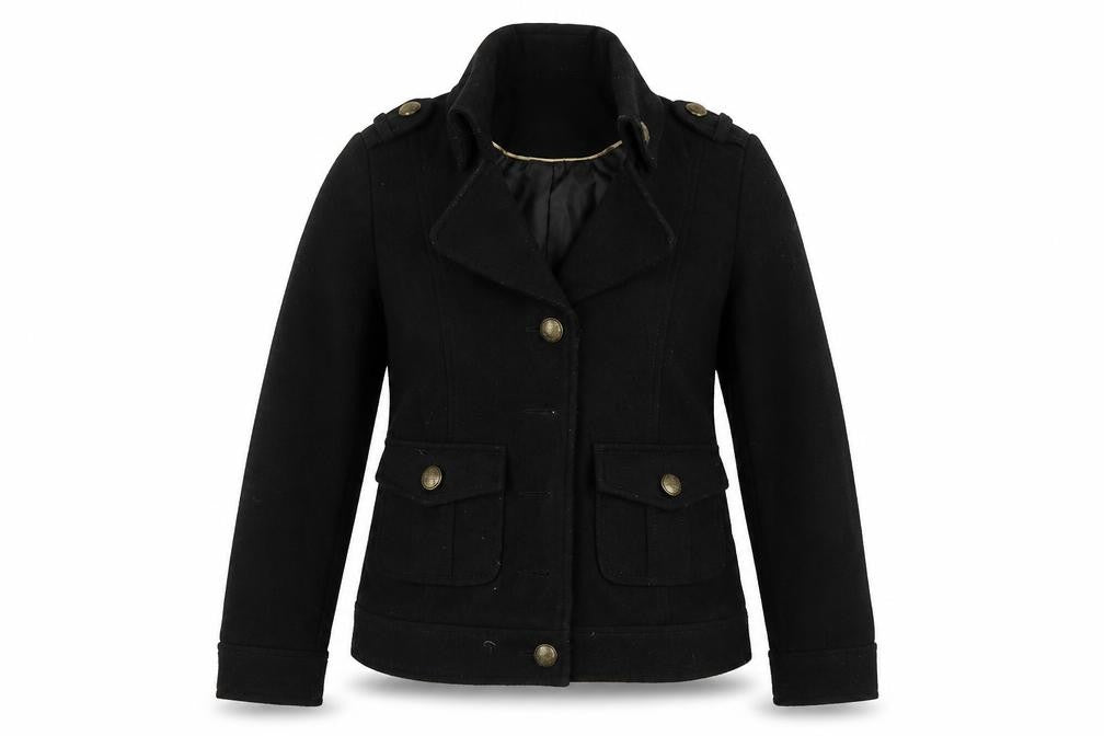 George Womens Black   Pea Coat Jacket Size 10