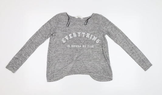 H&M Girls Grey   Pullover Jumper Size 10-11 Years