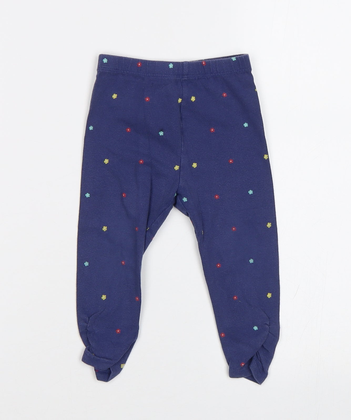 Mini Club  Baby Blue Floral  Jogger Leggings Size 9-12 Months