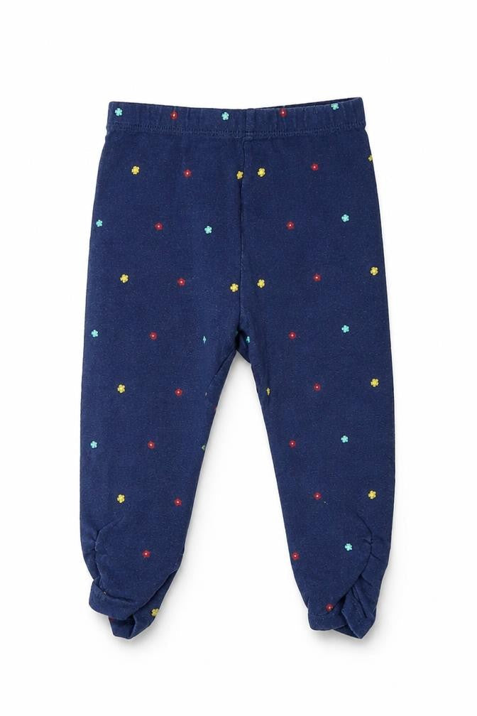 Mini Club  Baby Blue Floral  Jogger Leggings Size 9-12 Months