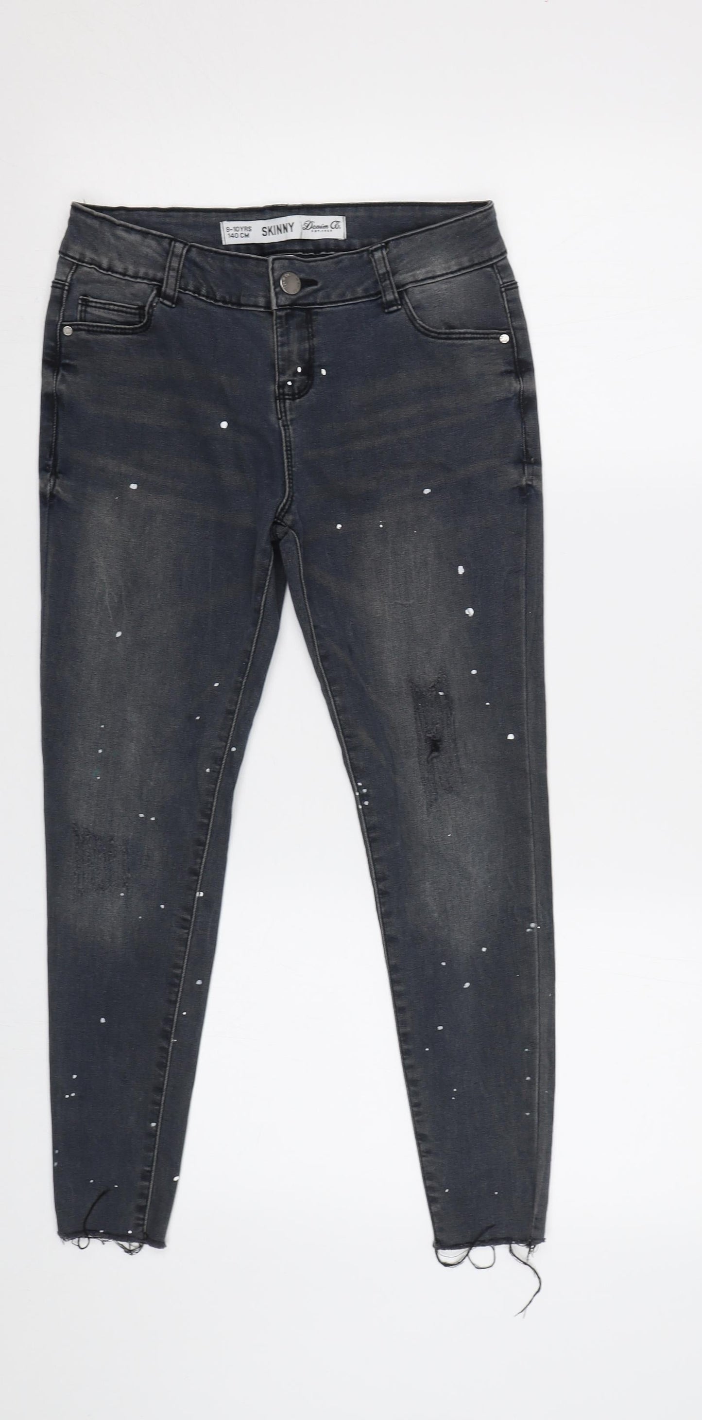Denim Co Girls Grey   Skinny Jeans Size 9 Years