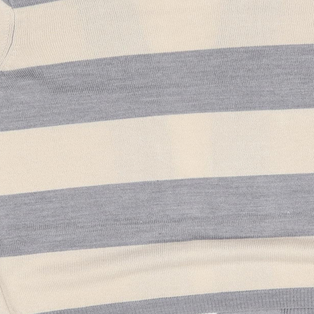 Papaya Womens Beige Striped  Cardigan Jumper Size 12