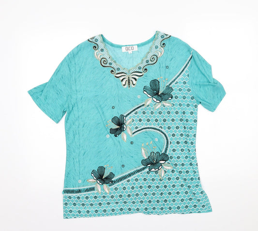 QCO Womens Blue   Basic Blouse Size M