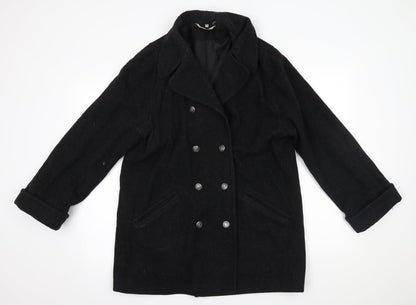 Additional front view of NuAge women’s grey overcoat coat, size UK 12