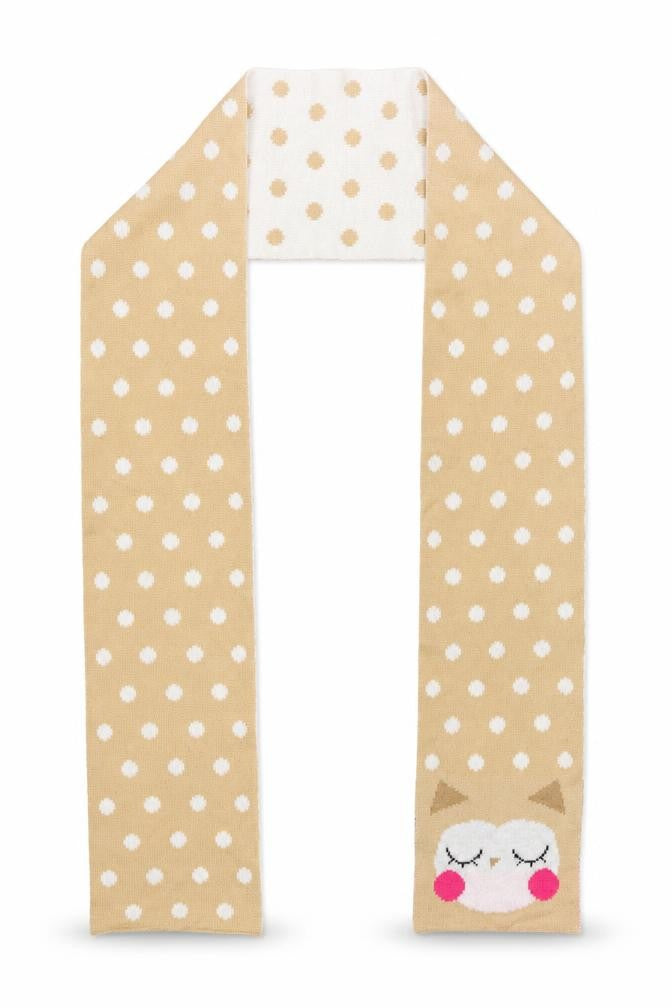 Superdrug Girls Beige Polka Dot  Scarf Scarves & Wraps One Size